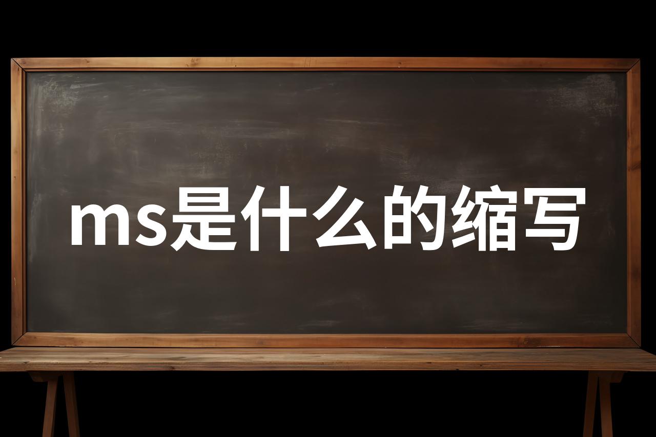 ms是代表什么意思