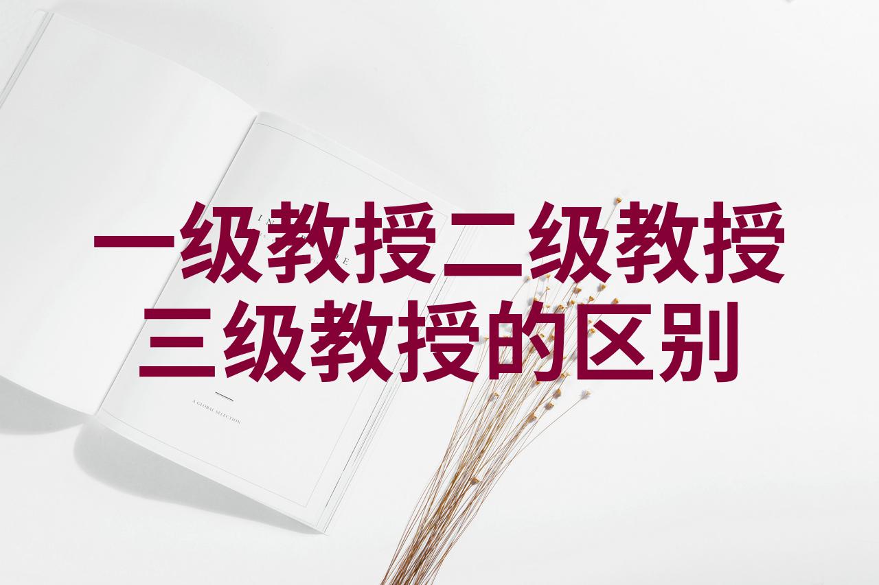 一级教授二级教授三级教授的区别