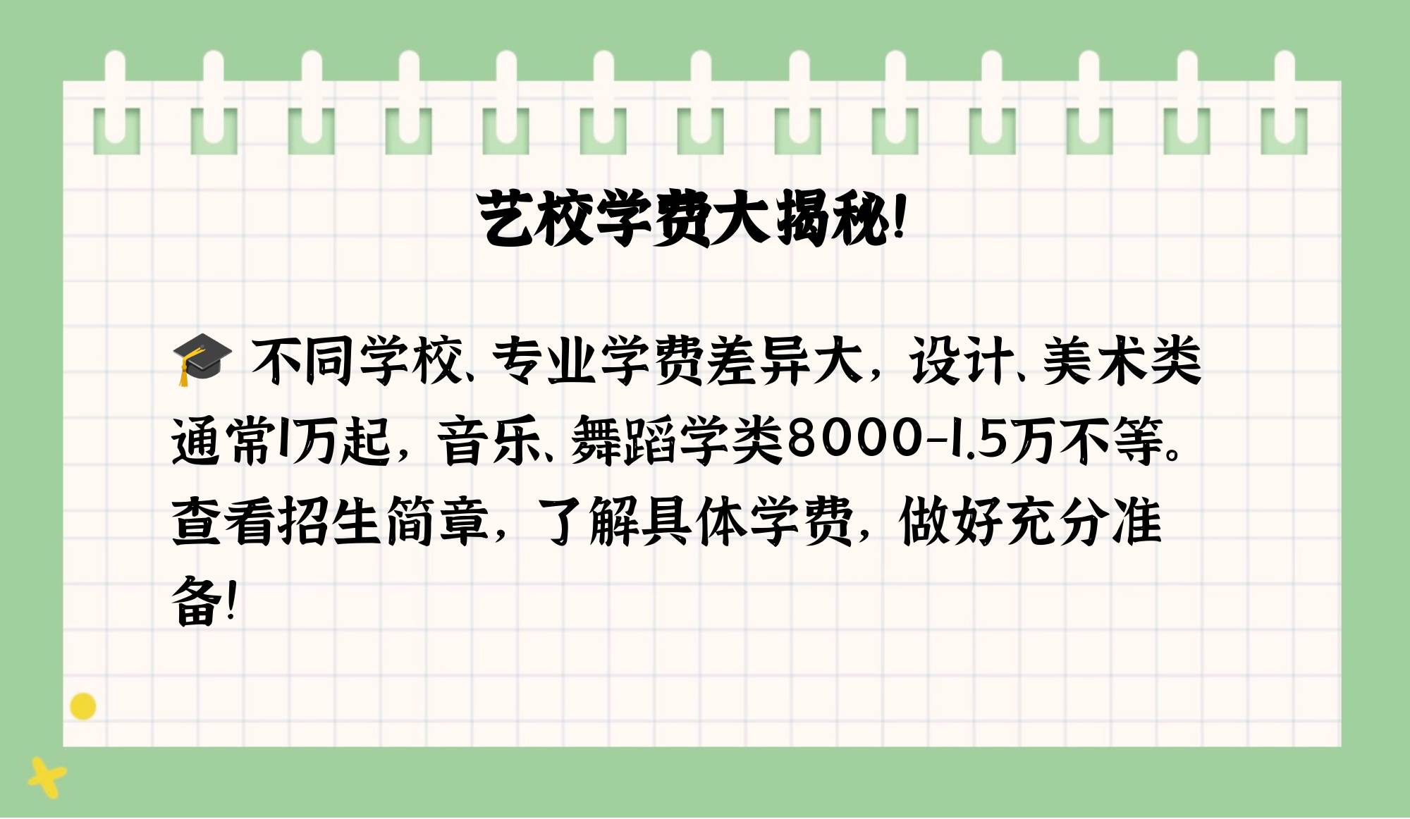 艺校一年学费是多少钱?