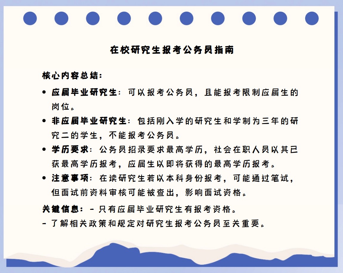 在校研究生能否报考公务员?
