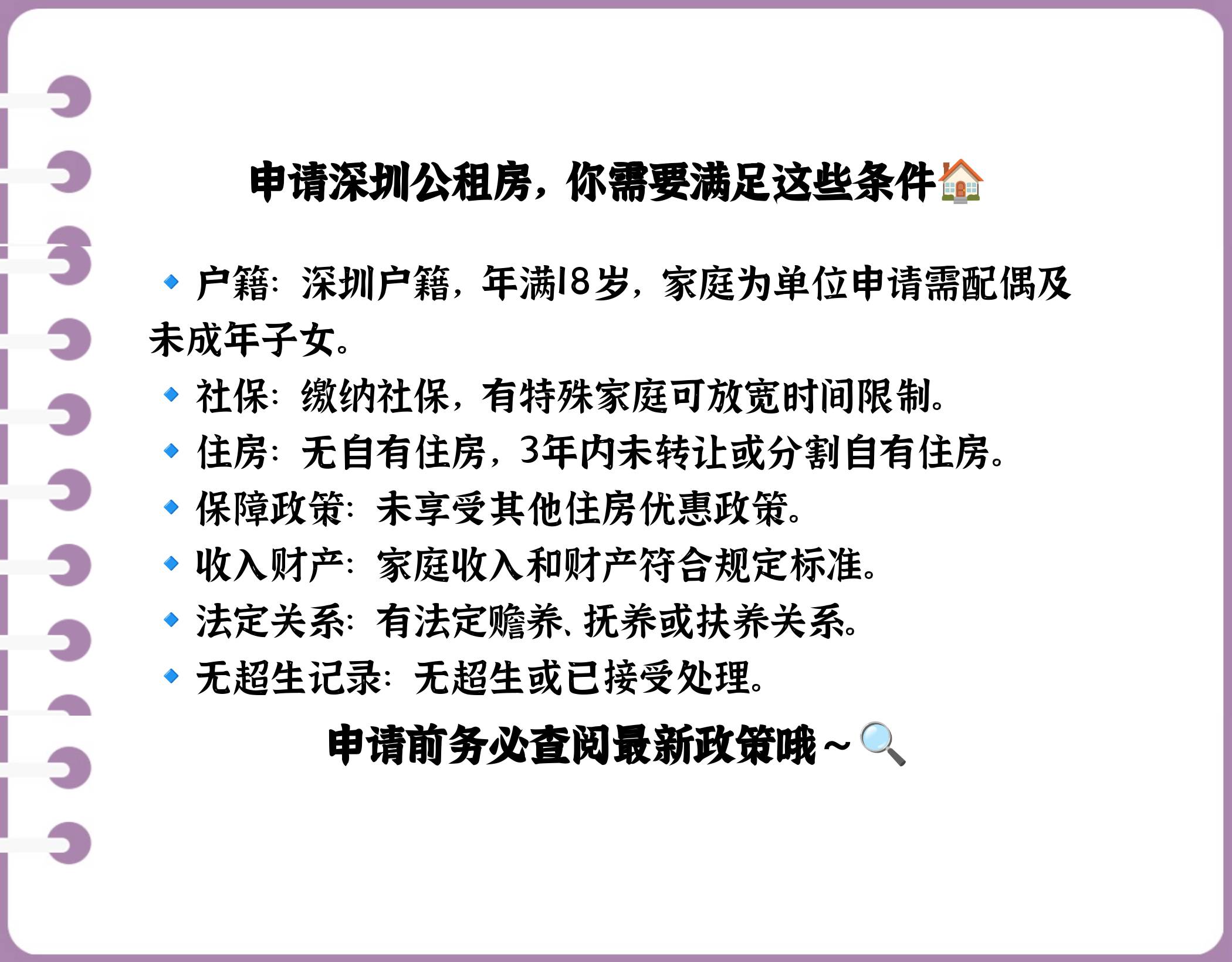 深圳申请公租房的条件是什么?