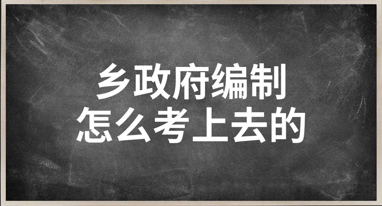 乡政府编制怎么考上去的