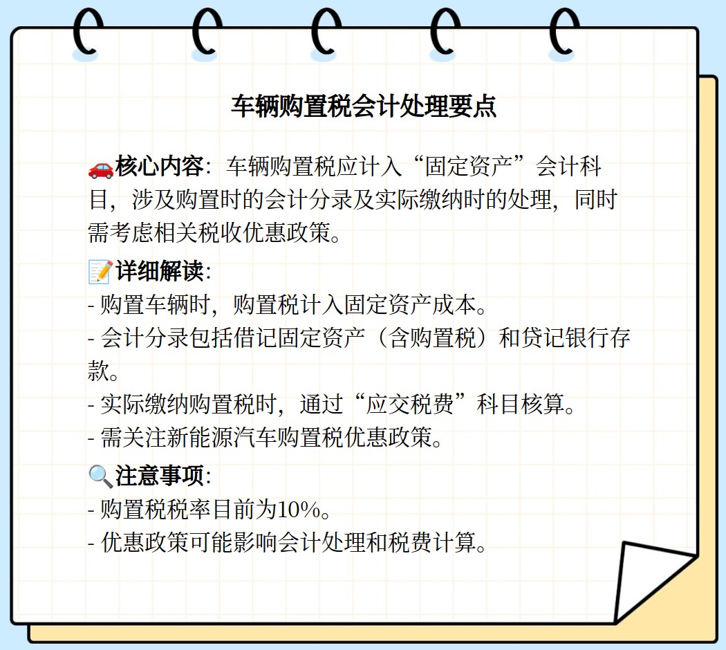 购买车辆购置税入什么科目
