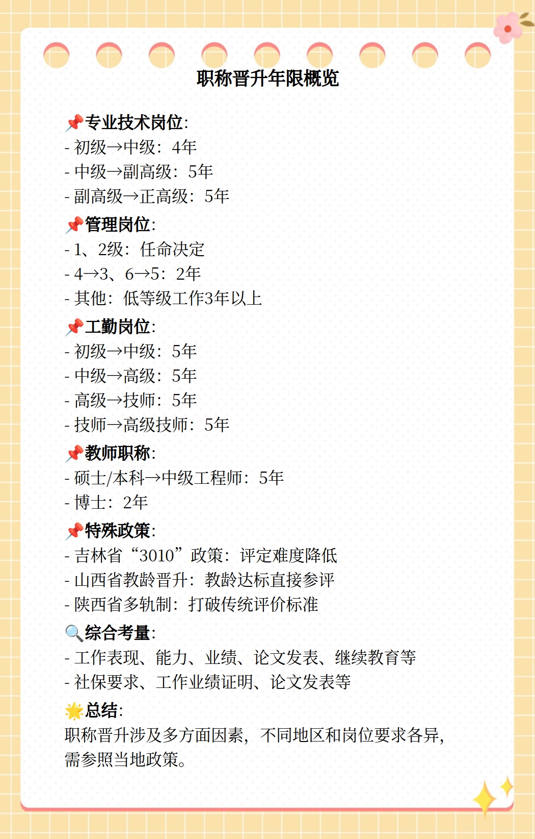 职称晋升年限:初,中,高级各需几年?