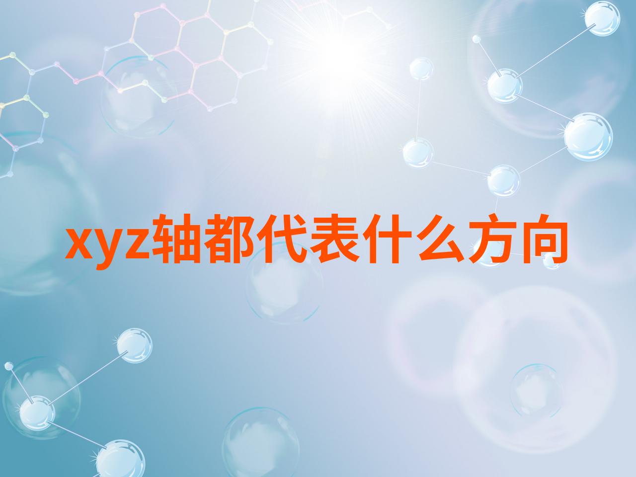 xyz是代表什么
