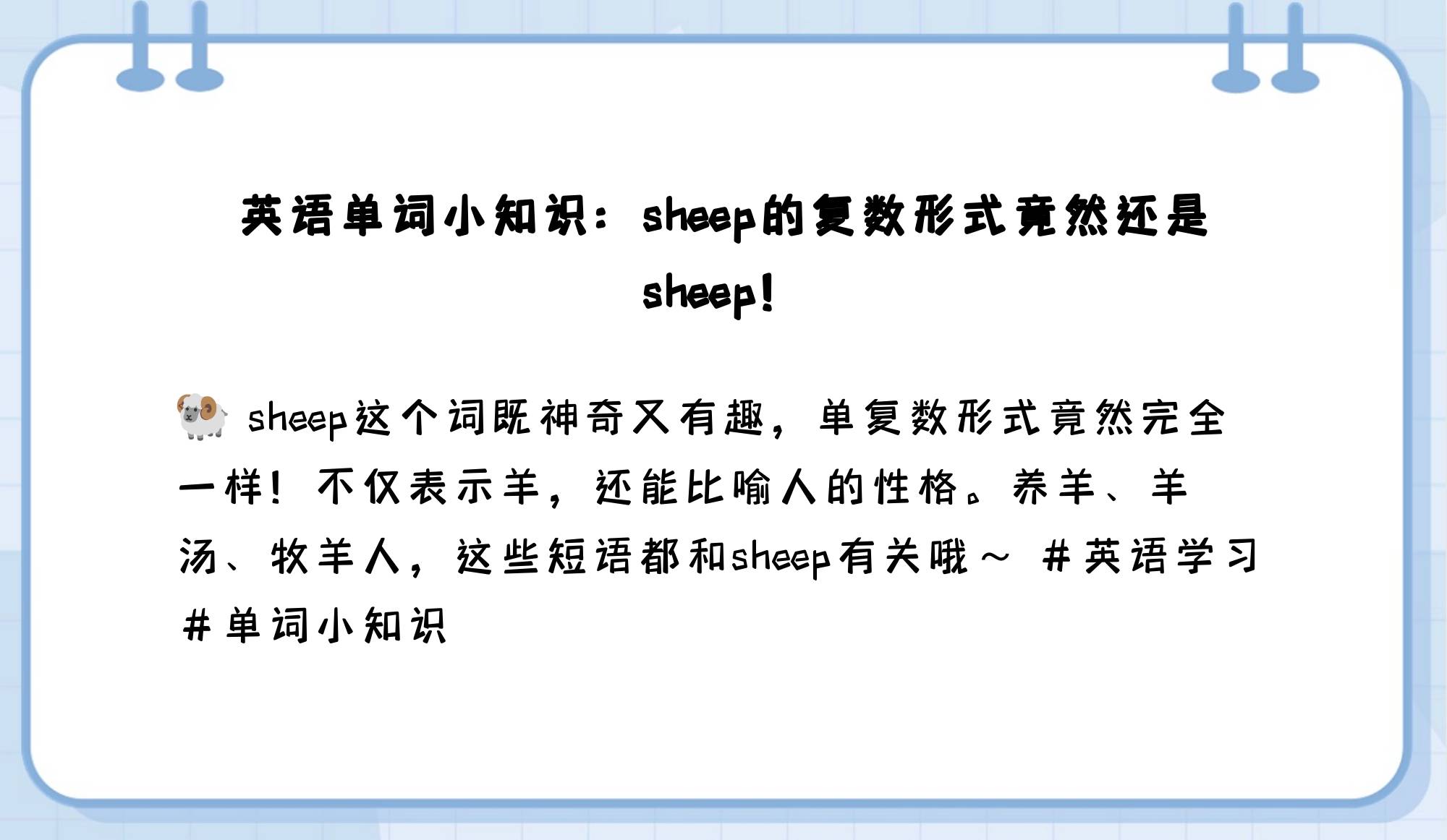 sheep的复数形式图片