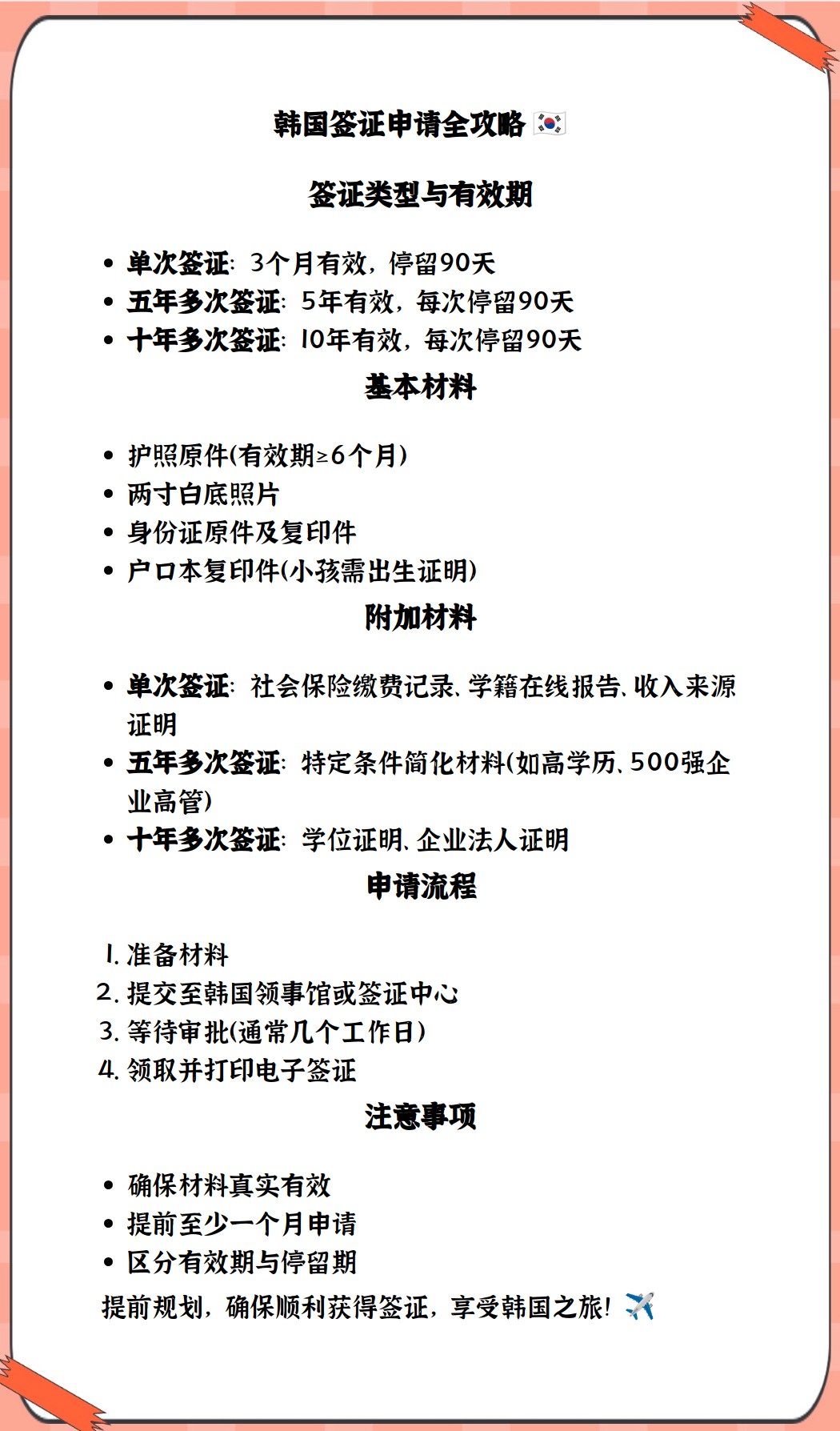 韩国签证有效期是多久