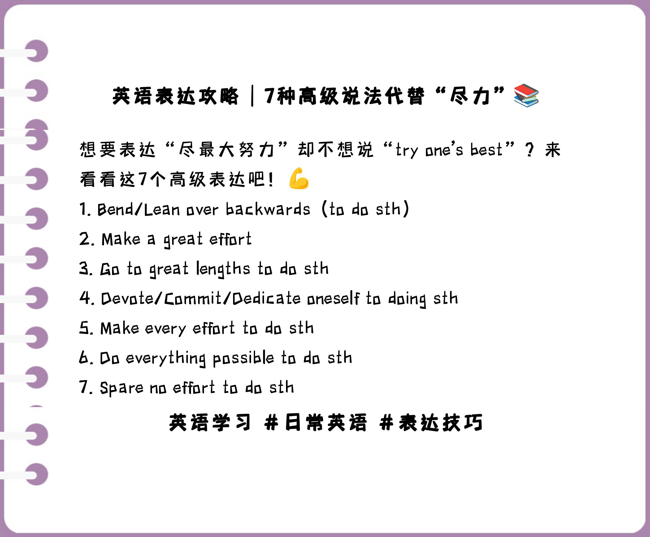 尽最大努力英语短语(尽最大努力英语短语怎么说)