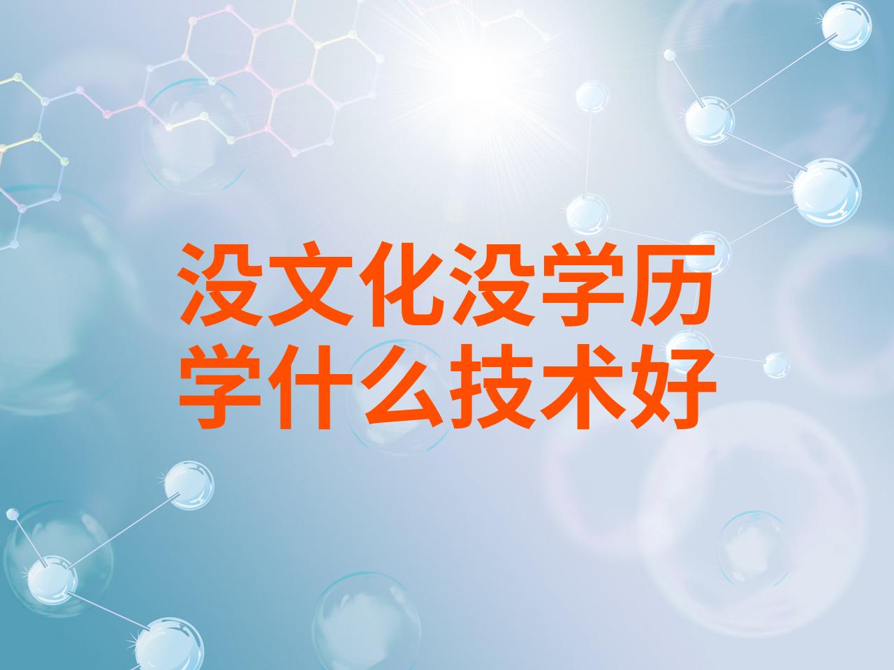 没文化没学历学什么技术好