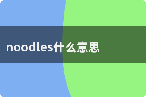 意思是说_意思是不是轻声词_noodles是什么意思