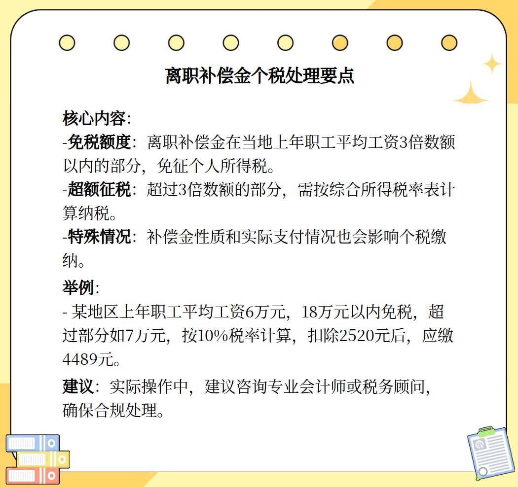 离职补偿金要交个人所得税吗