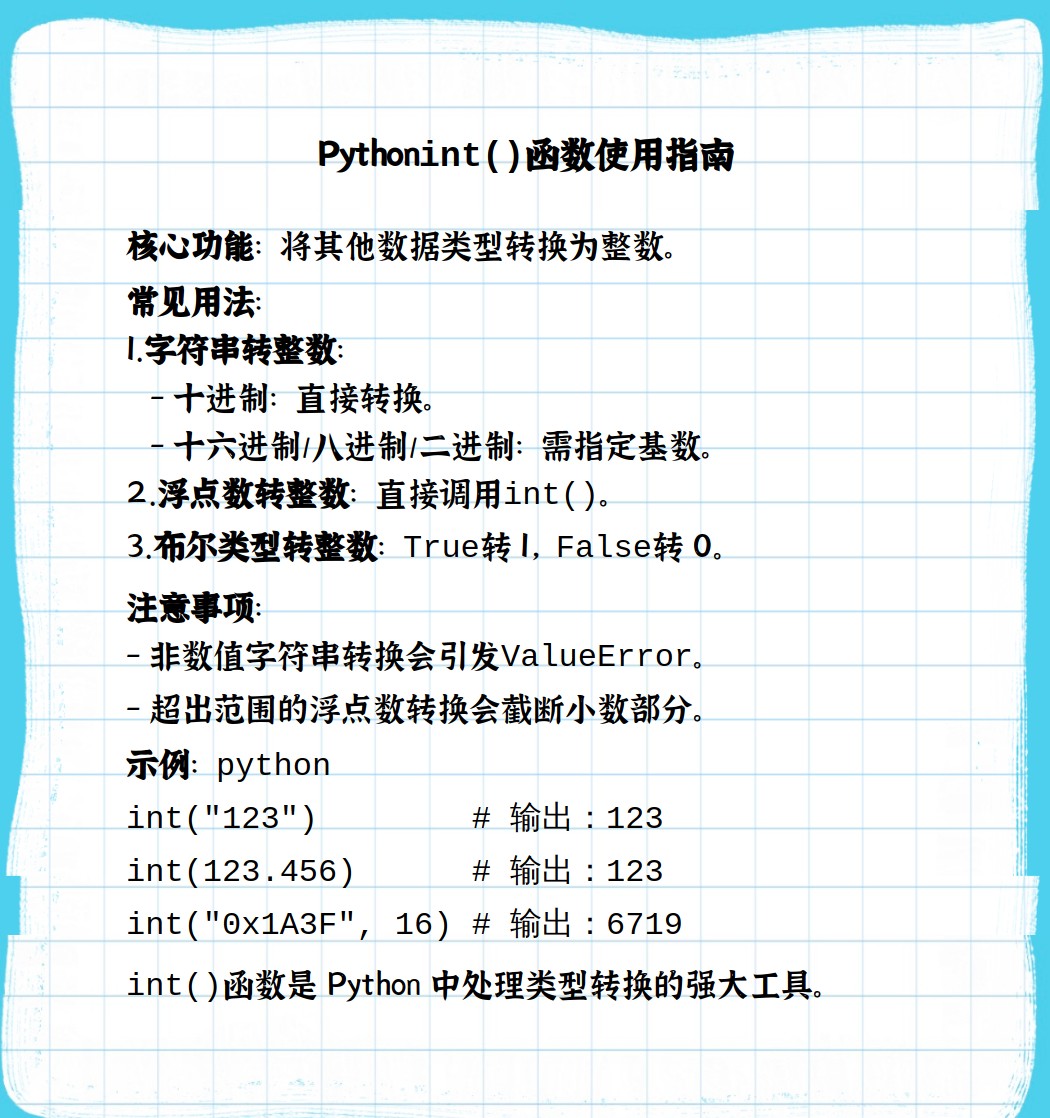 python中int是什么意思