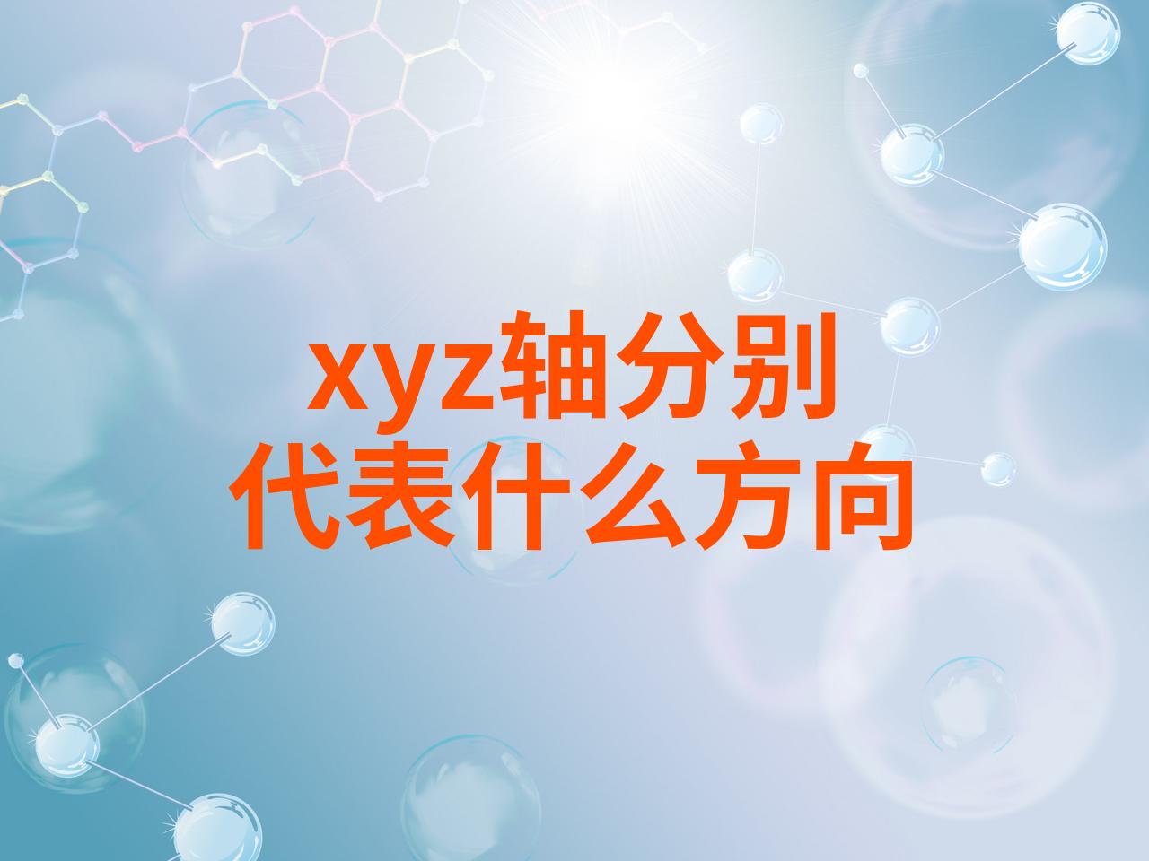 xyz是代表什么
