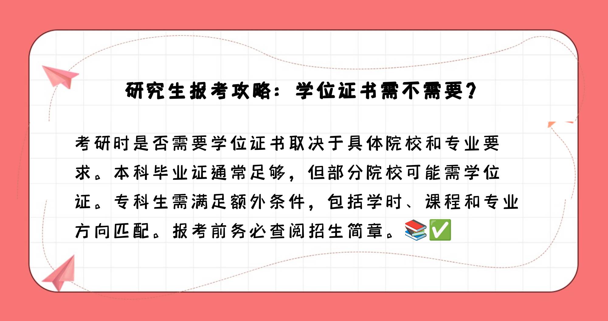 报考研究生需要学位证吗?