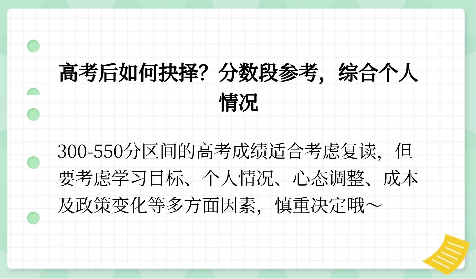 高考多少分适合考虑复读?