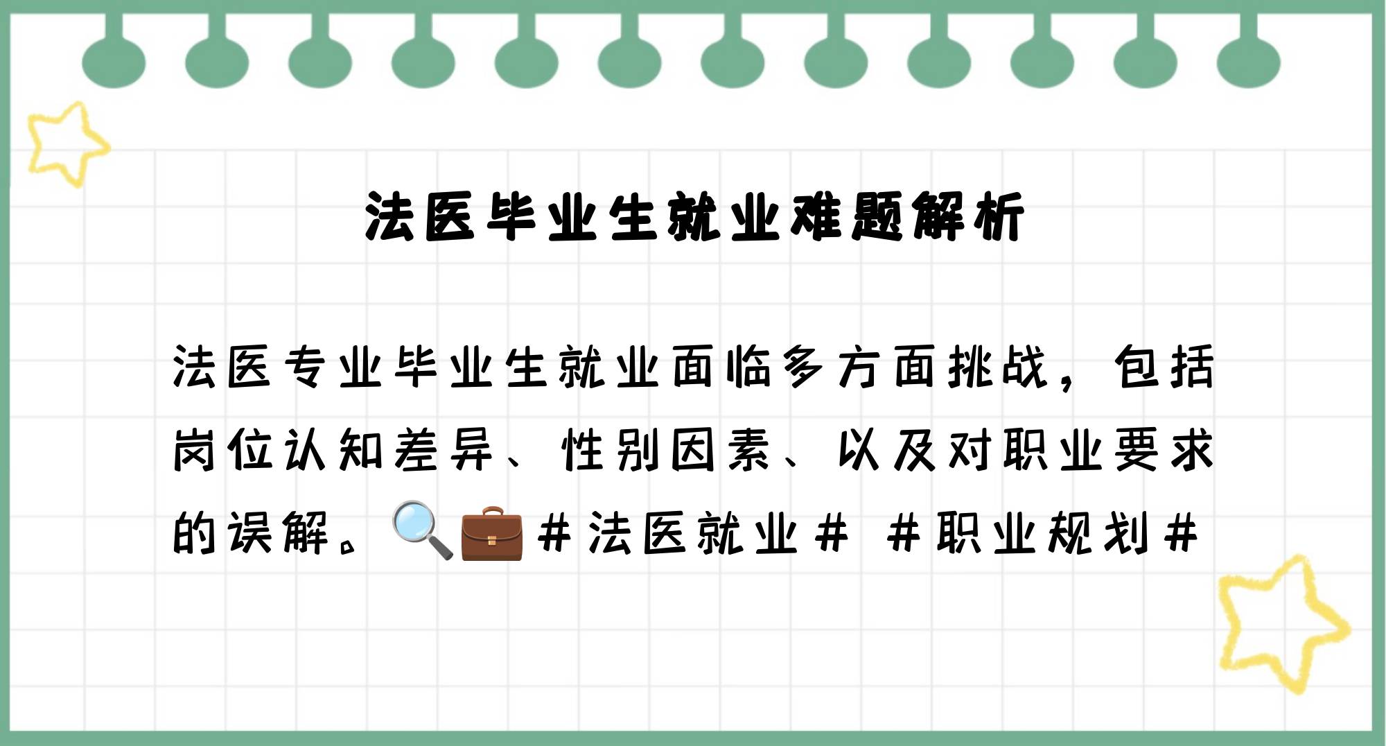 法医毕业生尴尬的就业